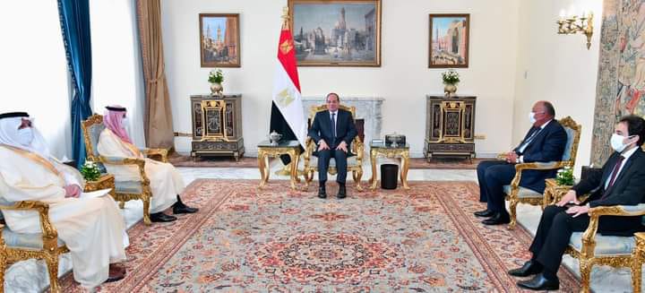 وزير الخارجية يبحث القضايا الإقليمية والدولية مع الرئيس المصري 1-13