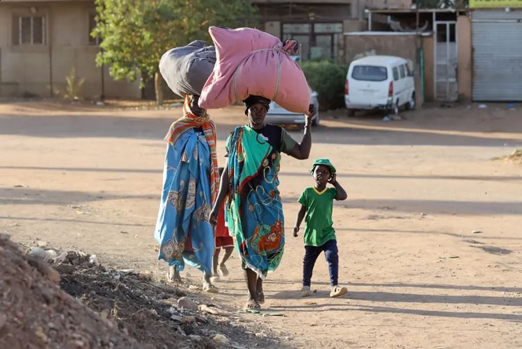 الهجرة الدولية: ارتفاع عدد النازحين واللاجئين في السودان إلى 7.5 ملايين شخص الأوضاع الإنسانية فى السودان