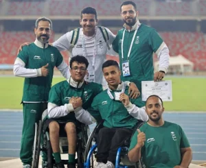 جانب من بعثة المملكة في دورة الألعاب العربية بالجزائر