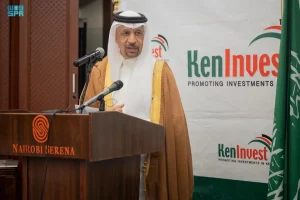 استقبال وزير الاستثمار في القصر الرئاسي الكيني