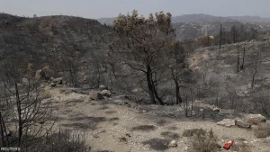 تضرر محمية طبيعية داخلية في اليونان من الحرائق