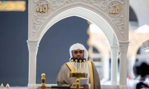 رئاسة شؤون الحرمين تستفتح خطبة العام الجديد بمنبر على طراز فريد
