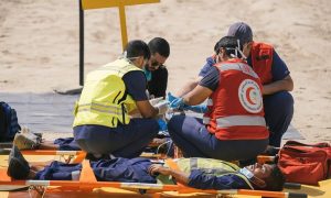 حادث تلوث افتراضي بتسرب زيتي