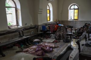 آثار قصف مستشفى المعمداني