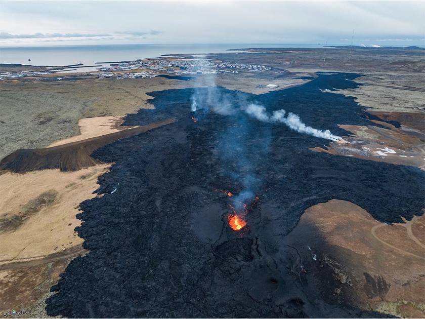 نهاية الثوران البركاني جنوب غربي ريكيافيك بآيسلندا