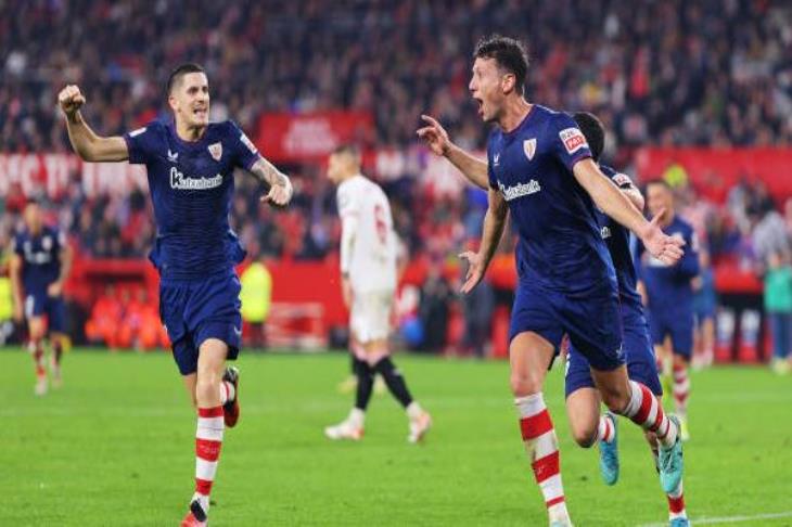 أتلتيك بلباو يفوز على إشبيلية بثنائية ويحتل المركز الثالث في الدوري الإسباني