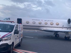 طائرة الإخلاء الطبي تنقل مواطنا من المغرب إلى السعودية بعد تعرضه لوعكة صحية