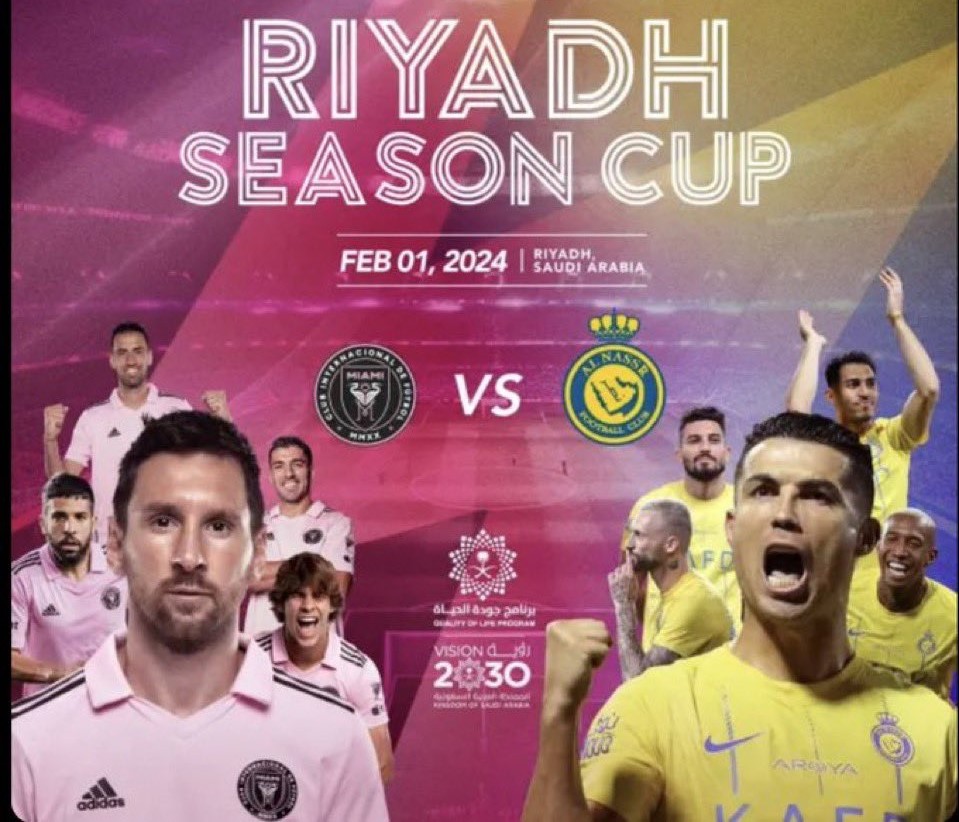 غياب رونالدو ومشاركة ميسي.. 4 معلومات عن مباراة النصر وإنتر ميامي