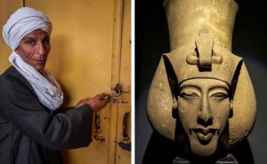 حارس مقبرة أخناتون يثير ضجة في مصر.. هل يشبه الفرعون؟