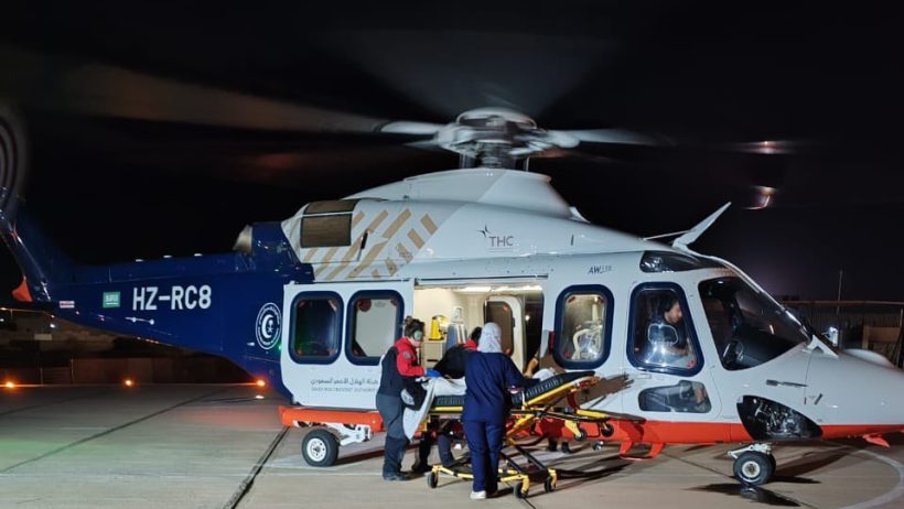 نقل طفلة في حالة طارئة عبر الإسعاف الجوي من مستشفى جزيرة فرسان إلى جازان