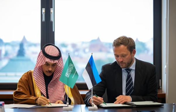 وزير الخارجية يبحث مع نظيره الإستوني تعزيز العلاقات الثنائية بين البلدين