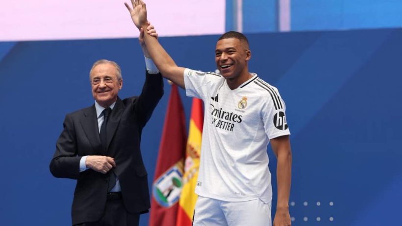 أول تعليق من رئيس ريال مدريد على التعاقد مع مبابي