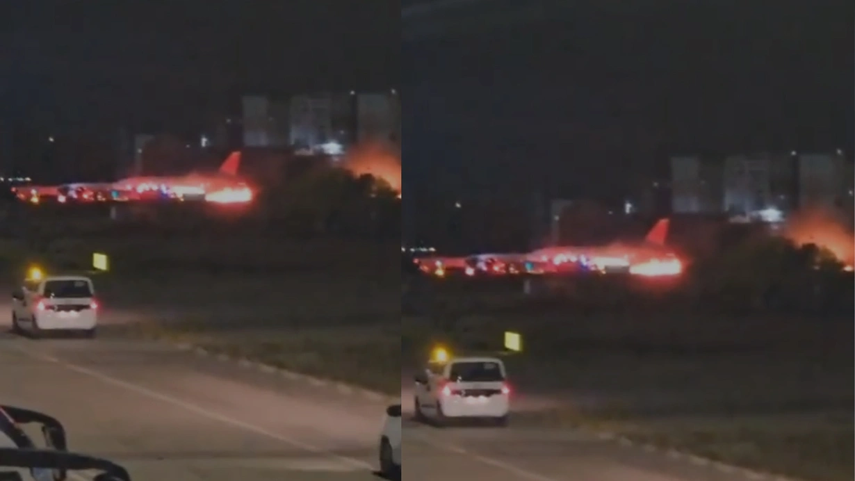 نيران في مطار أنطاليا جنوبي تركيا
