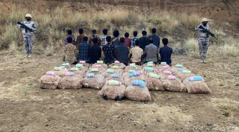 إحباط تهريب 1.3 طن حشيش و136 طن قات وأكثر من مليون قرص طبي