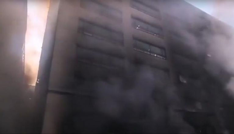 حريق ضخم بمبنى تجاري في كوريا الجنوبية