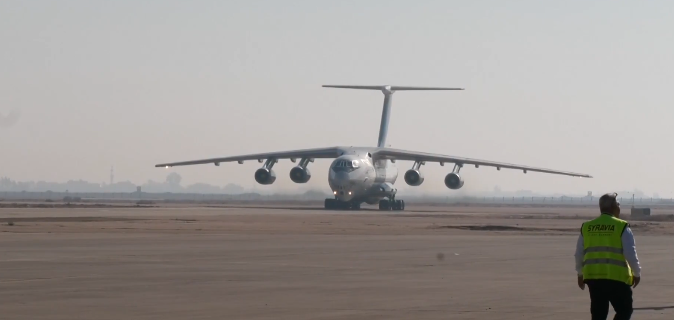 وصول الطائرة السعودية الإغاثية الثانية إلى مطار دمشق