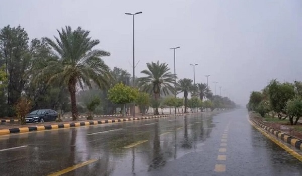 أمطار متوسطة ورياح شديدة على منطقة نجران