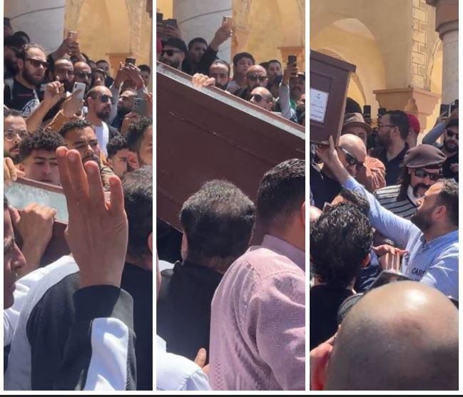 مشاهد مؤثرة في جنازة الفنان سليمان عيد