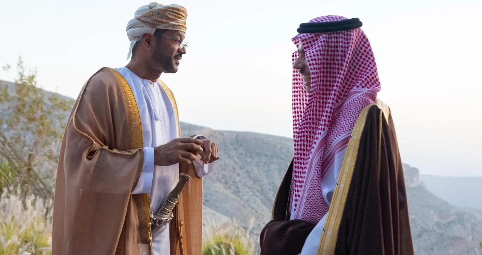 وزير الخارجية يبحث مع نظيره العماني تعزيز العلاقات بين البلدين