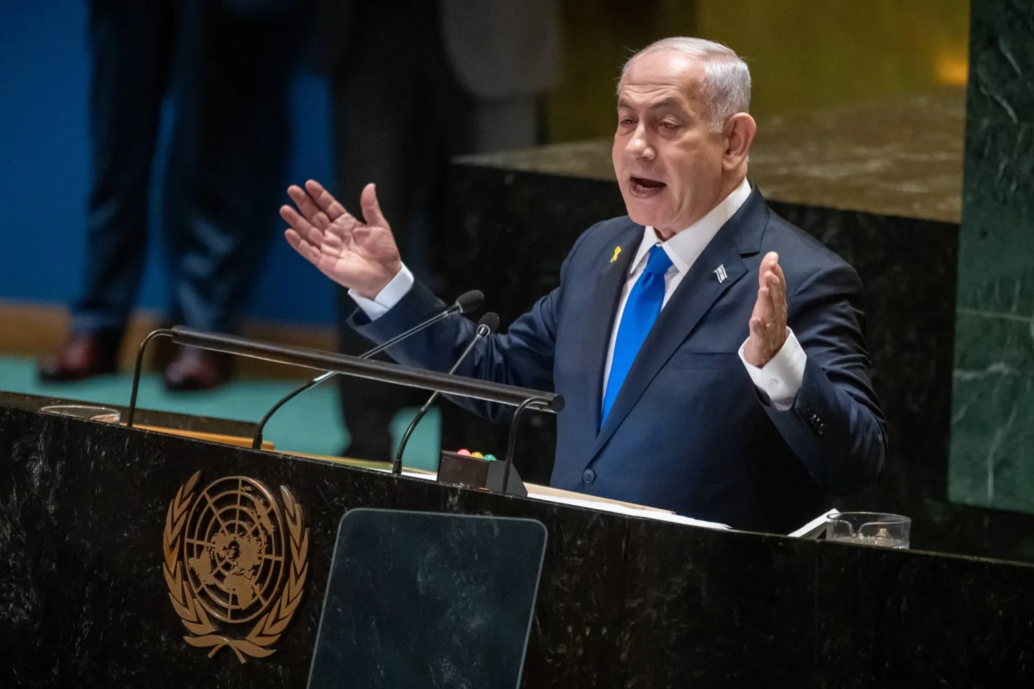 نتنياهو من منصة الأمم المتحدة: “لا” لدولة فلسطينية