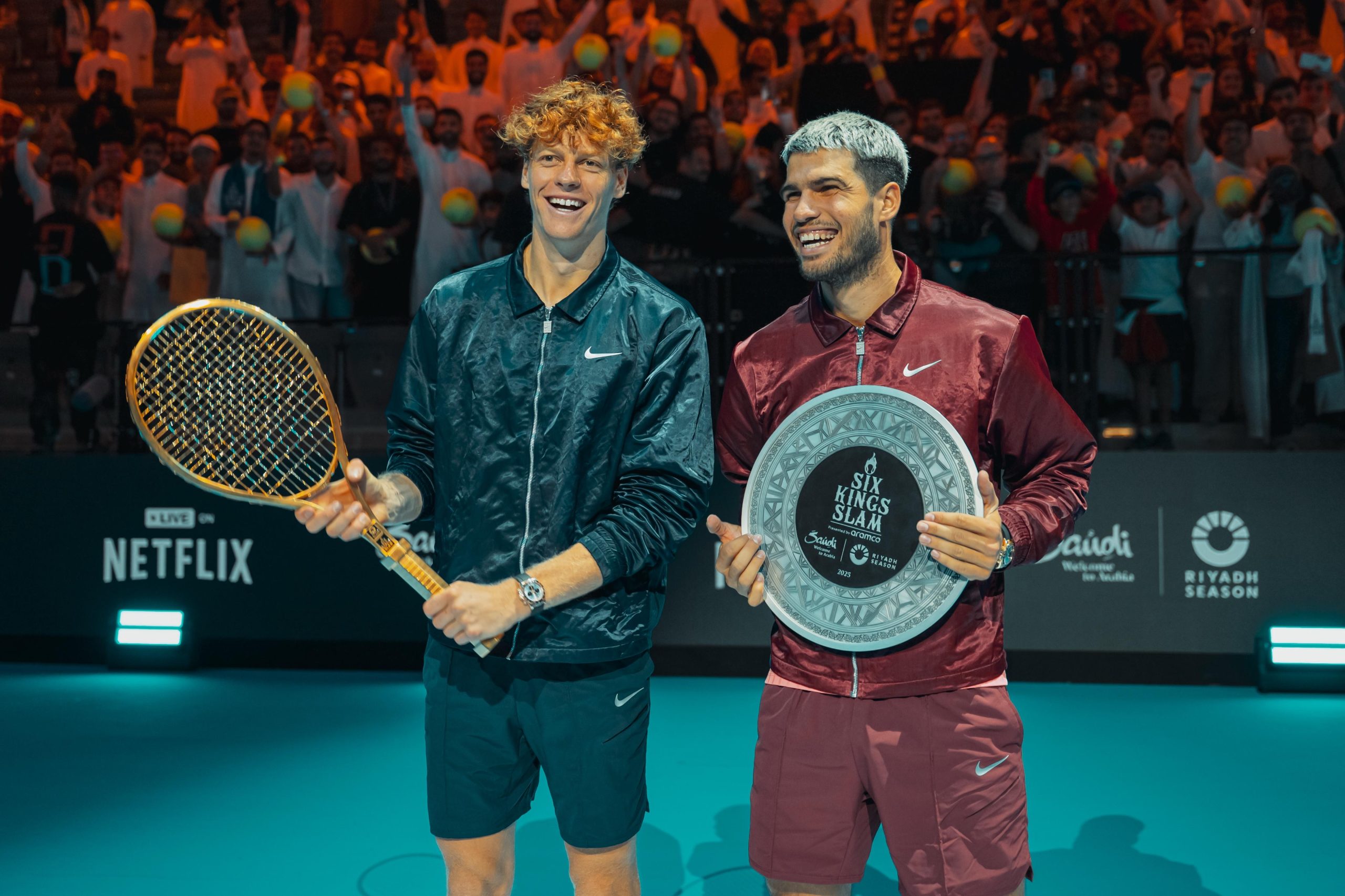 بحضور تركي آل الشيخ سينر يحافظ على لقبه ويتوج بطلا لبطولة 2025 Six Kings Slam في موسم الرياض بحضور تركي آل الشيخ سينر يحافظ على لقبه ويتوج بطلا لبطولة 2025 Six Kings Slam في موسم الرياض