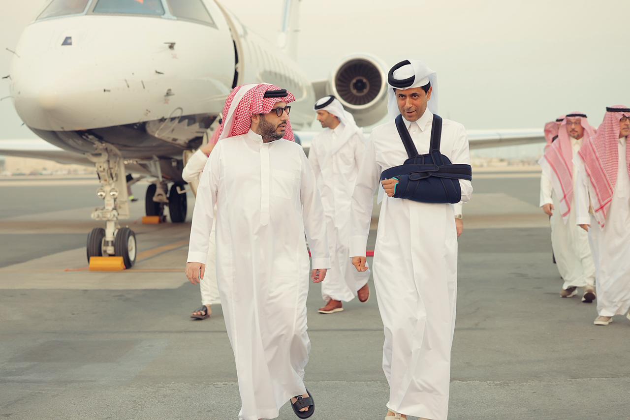 تركي آل الشيخ يلتقي ناصر الخليفي في الدوحة ويحضر انطلاق جائزة قطر الكبرى للفورمولا 1