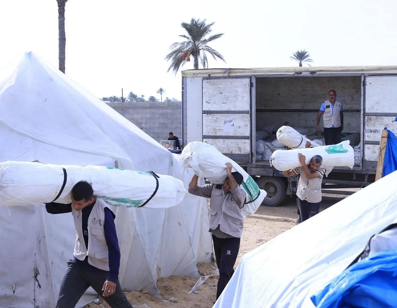 السعودية توزع مساعدات إيوائية جديدة في غزة