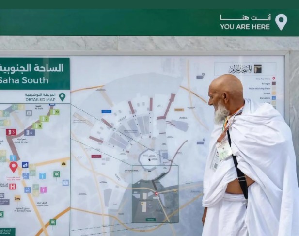 لتسهيل حركة ضيوف الرحمن.. تحديث شامل للوحات “أنت هنا” في المسجد الحرام