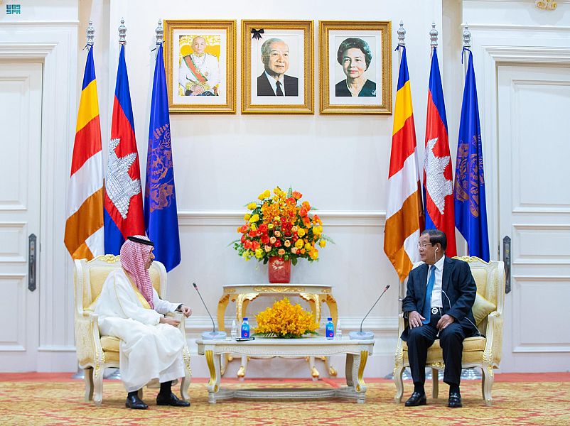 رئيس وزراء كمبوديا وزير الخارجية السعودى