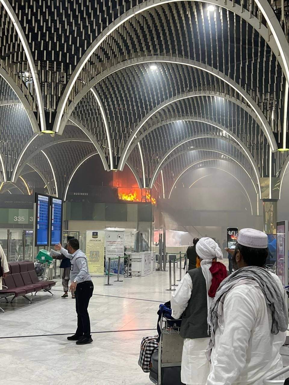 حريق مطار بغداد