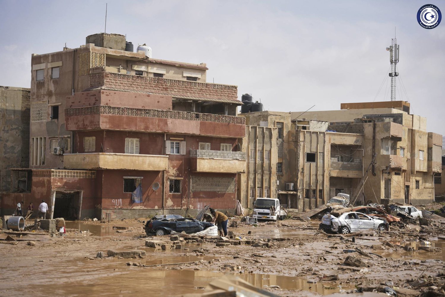 الدمار الذي خلفه الإعصار دانيال بمدينة درنة الليبية