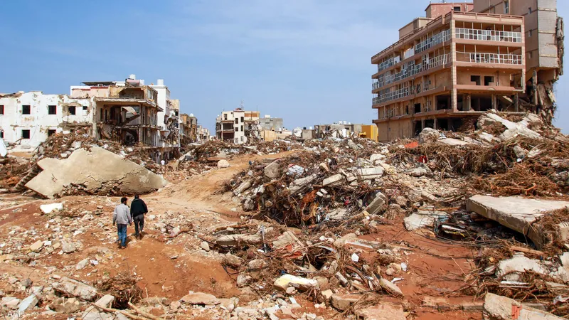 آثار الدمار في مدينة درنة الليبية